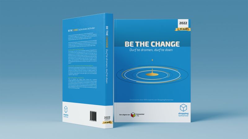 Boek cover van het boek be the change van ShoppingTomorrow